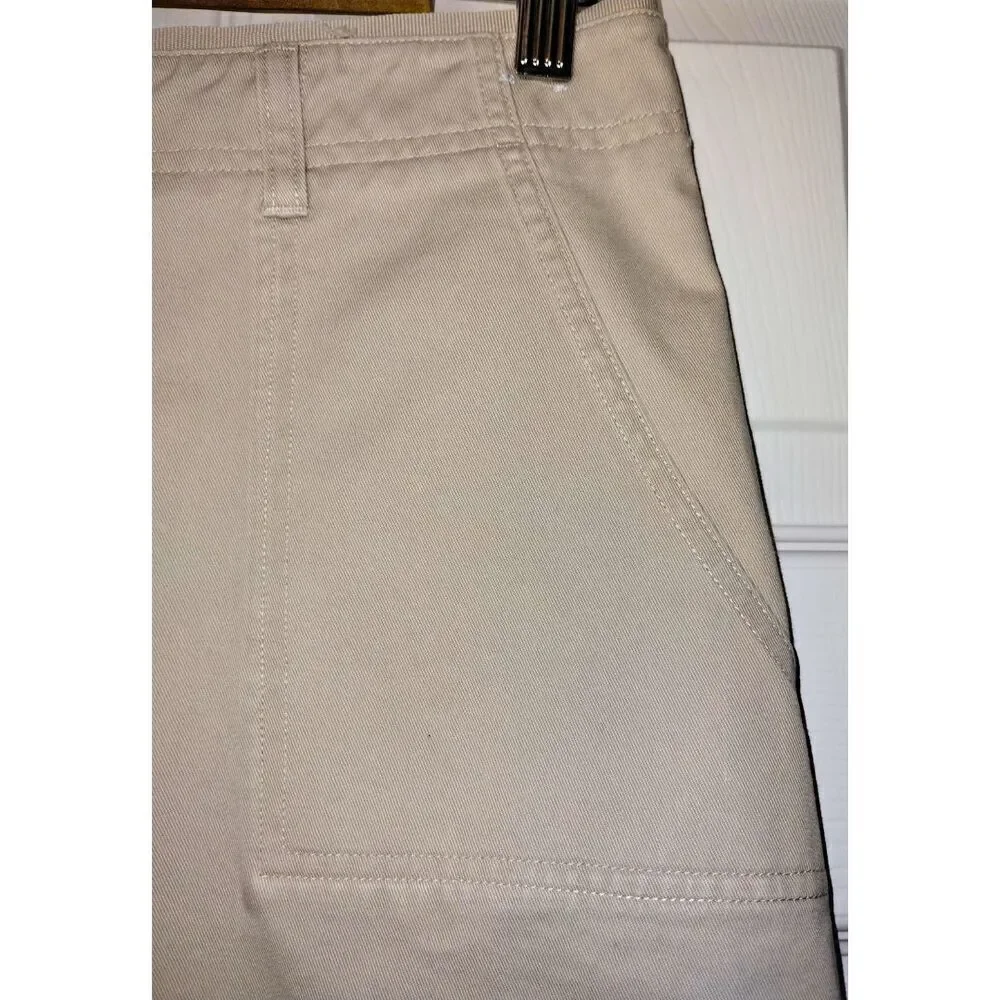Women's Halogen Khaki Cotton Pencil Fitted Mini Skirt (Size 6)